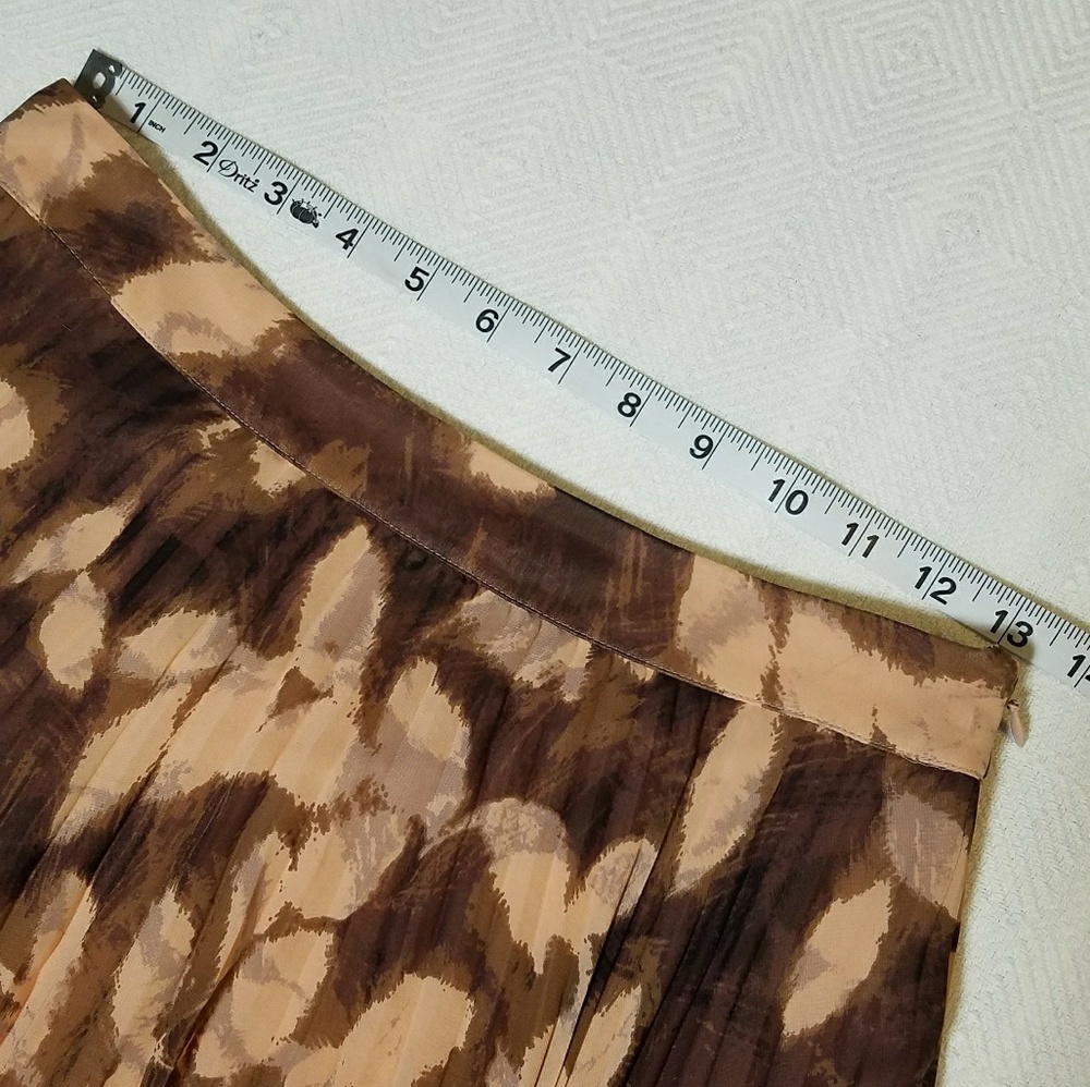 VINTAGE Abstract Floral Accordion Pleat Mini Skirt - Picture 3 of 4
